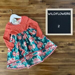 NWT Wildflowers Pocketful of Wonder Jubilee High-Low Ballet Dress Green Orange 2